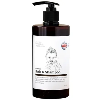 4_페르바도_바스앤샴푸_아기_올인원_클렌저_탑투토워시_대용량_500ml_1개